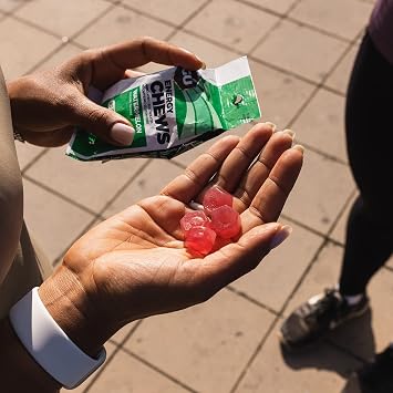GU Energy Chews Double Serving Packs. Energy Gummies with Electrolytes for Running, Cycling, Triathlon & Other Sports - Pack of 2 (Strawberry)