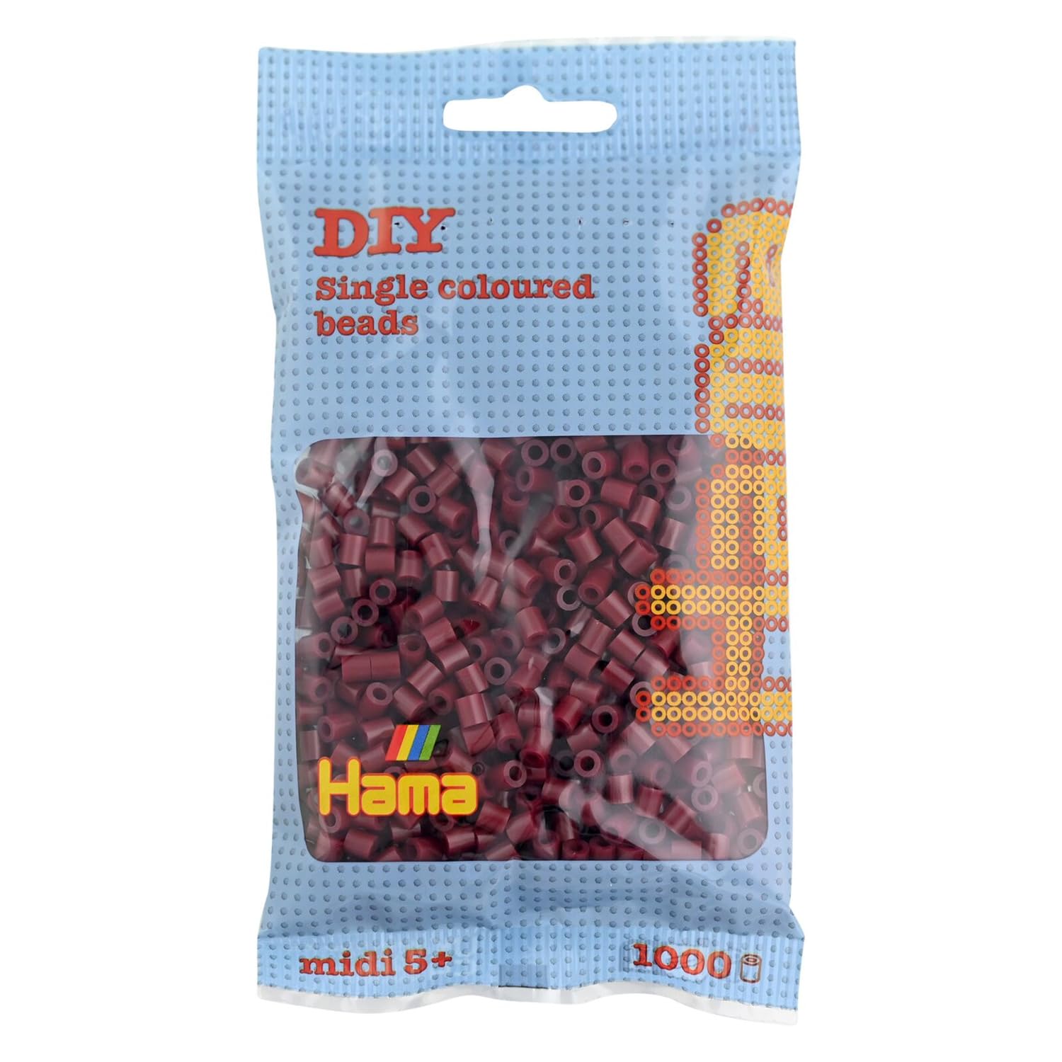 Hama 207-30 Beads - Burgundy (1000 Midi Beads)