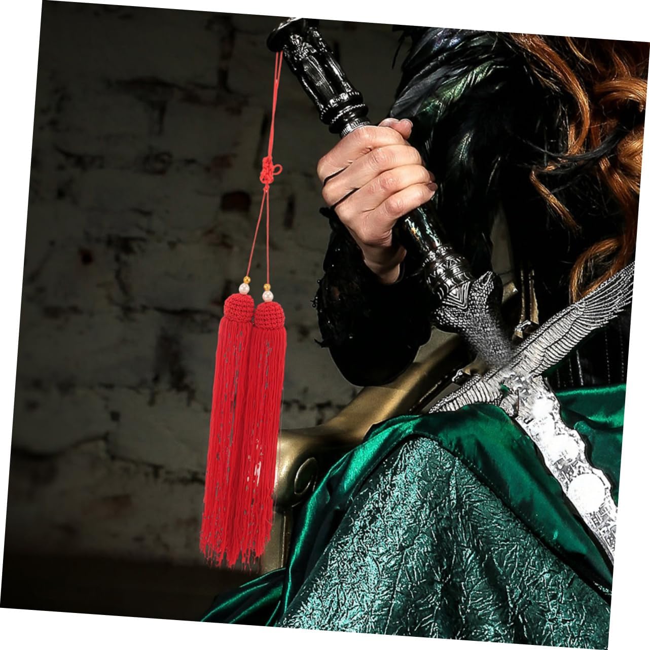 2pcs Tassel Pendant for Martial Arts Vibrant Hanging Tassel Decoration Cloth Material for Competition and Training Decor