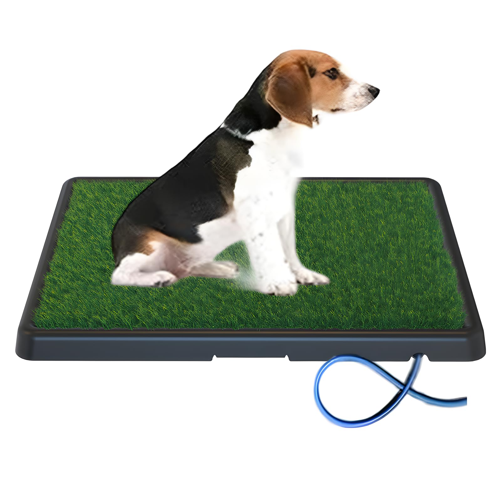 Portable Drainage Pet Urinal,Toilet,Grass Mat.,Potty Grass, Urinal Containing, Toilet Substitute,Puppy Turf,Suitable Size for Most Dogs,Dogs Cushions.