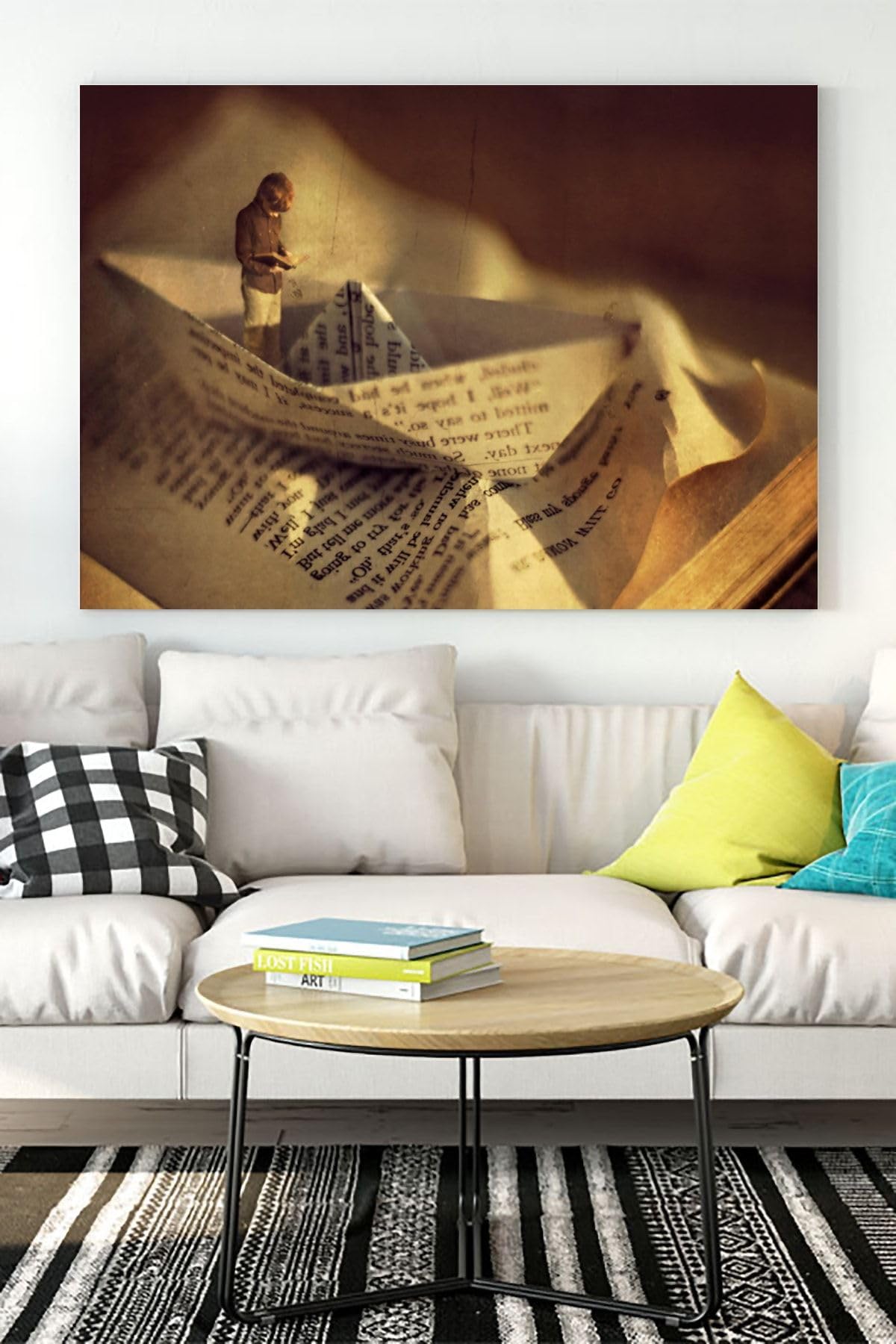 Postermanya (pster16651) Sanatsal Kitap Kanvas Tablo 4 21 x 30