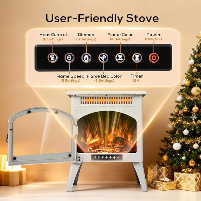 Chimenea Eléctrica ZAFRO 21" Independiente con Control Remoto miniatura 8