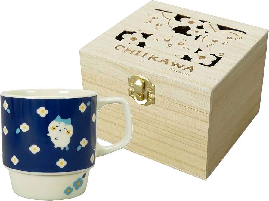 Amazon.co.jp: ちいかわ 公式ライセンス ハチワレ マグカップ 木製