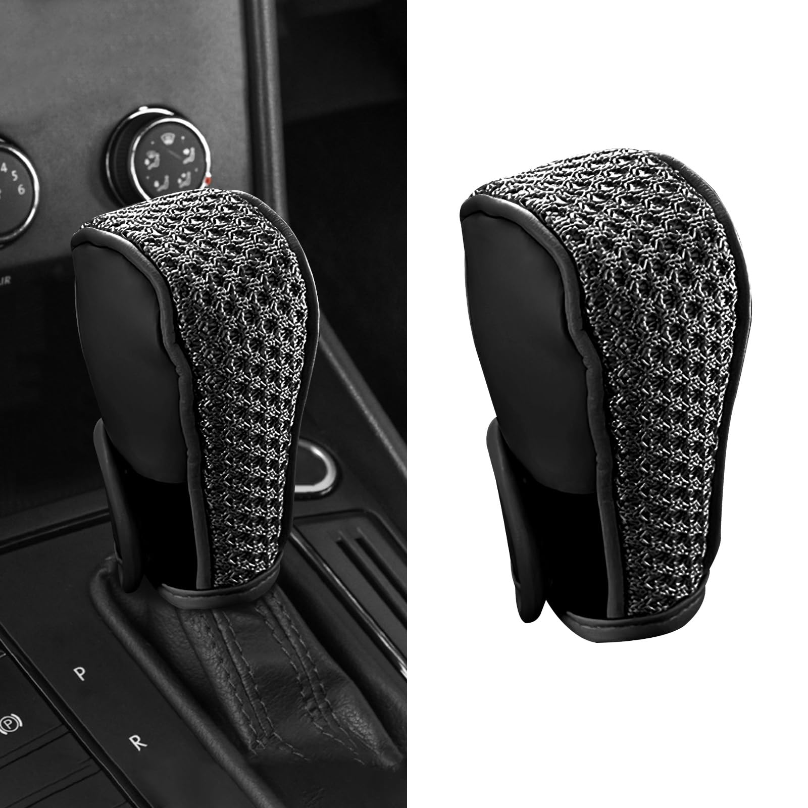 Wogomz Car Gear Shifting Knob Cover, Anti-Slip Automotive Shift Knob Handle Stick Protector Cover, Comfortable Gear Shift Knob Cover, Interior Decor