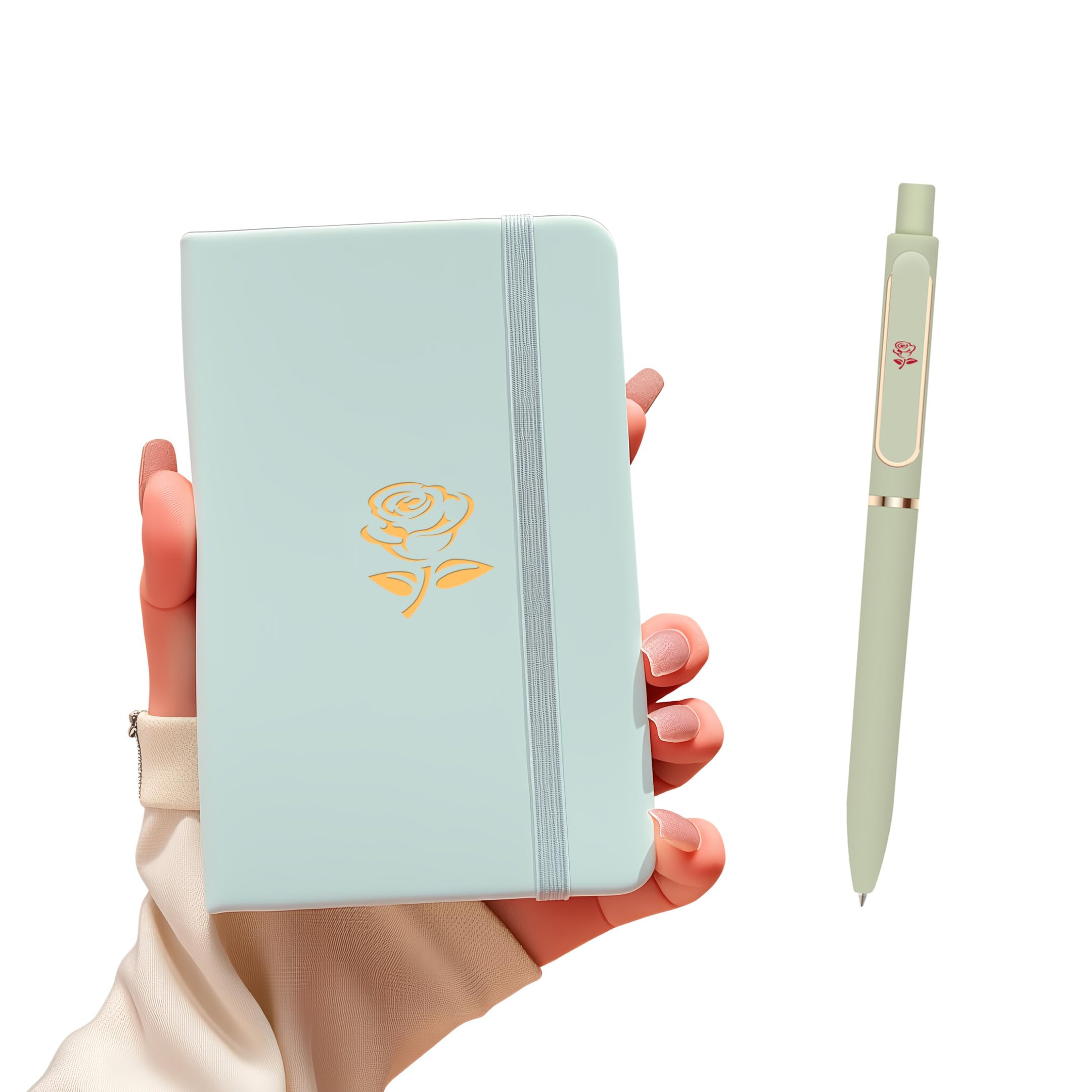 LRANKAI A6 Lined Journal Notebook with Pen for Girls Women, Green