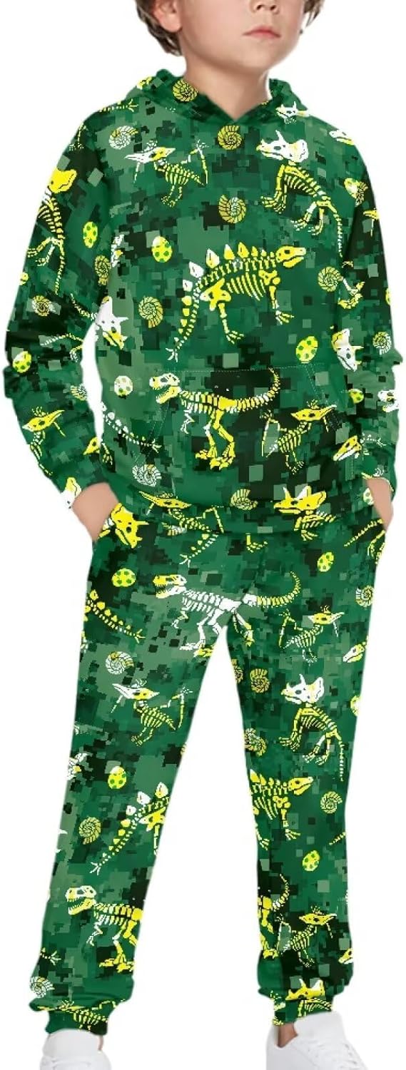 Renewold Boys Tracksuits Long Sleeve Kids Hoodie Sweatshirt and Jogger Sweatpants 2 Piece Sweatsuits Set Activewear