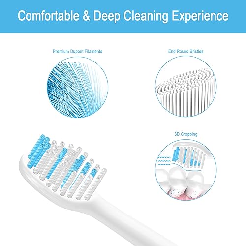 Miniatura 5 de Cabezales de cepillo de repuesto para cepillo de dientes eléctrico HSYTEK CALLYSONIC H21 H31 H49, cabezales de cepillo de dientes sónico con cerdas