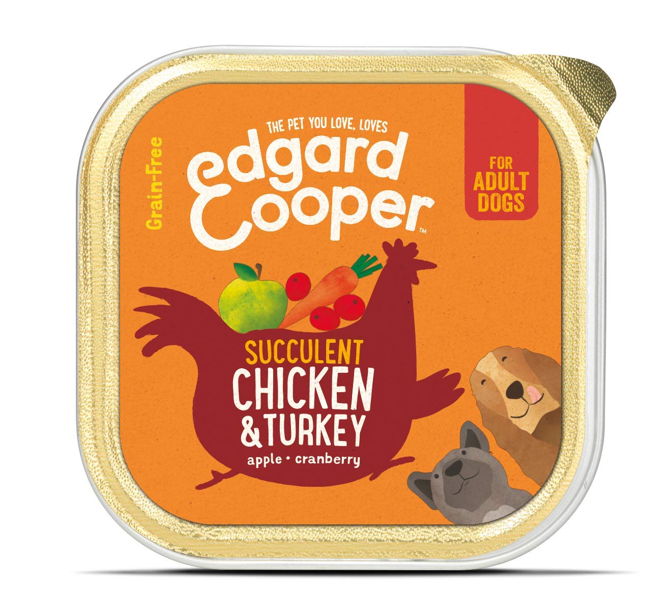 Edgard & Cooper Chicken and Turkey Wet Food for Adult Dogs, 150g