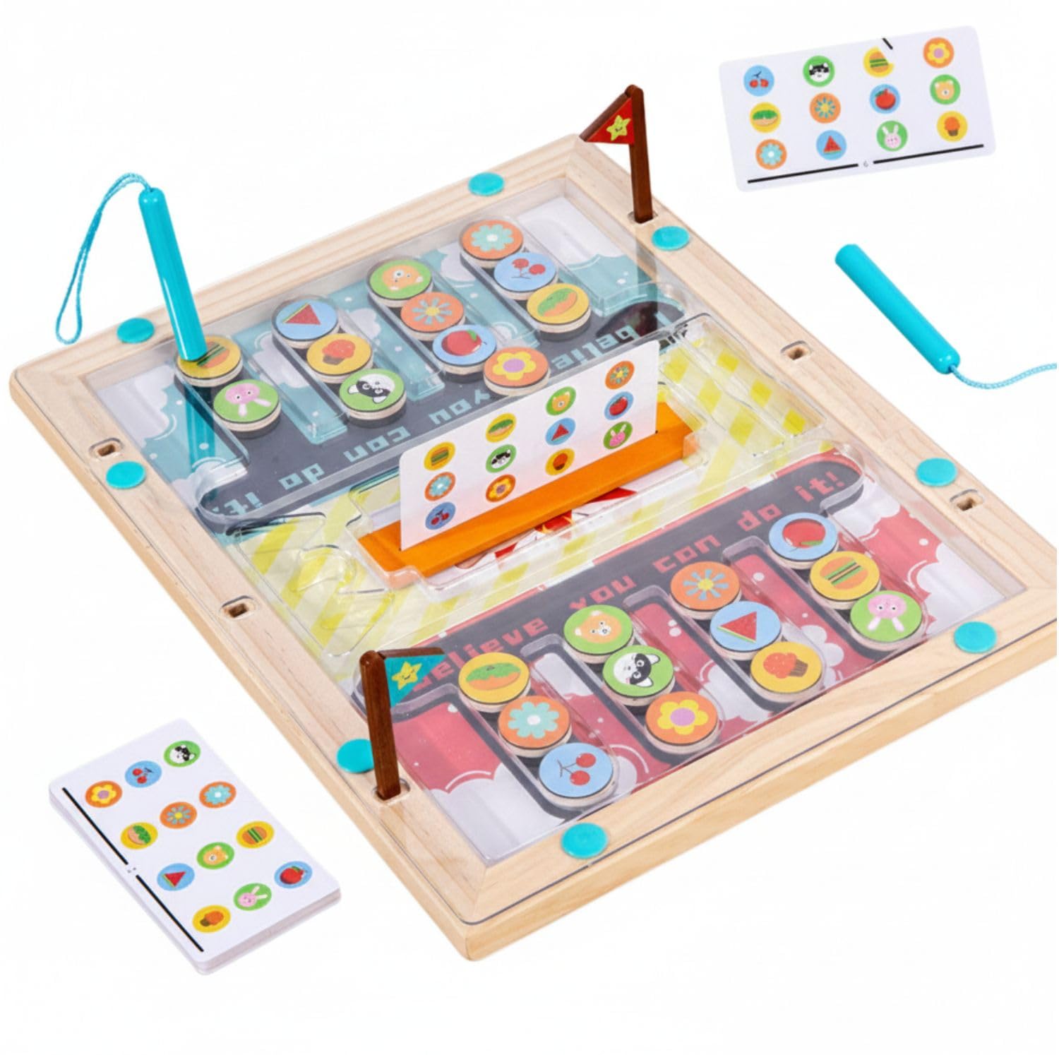 Juego Educativo Madera Montessori Batalla Colores Formas Niños 3 Años Puzzle Deslizante Lógica Tablero Doble Cara Competición Motricidad Fina Regalo Navidad Cumpleaños Juguete Aprendizaje Preescolar