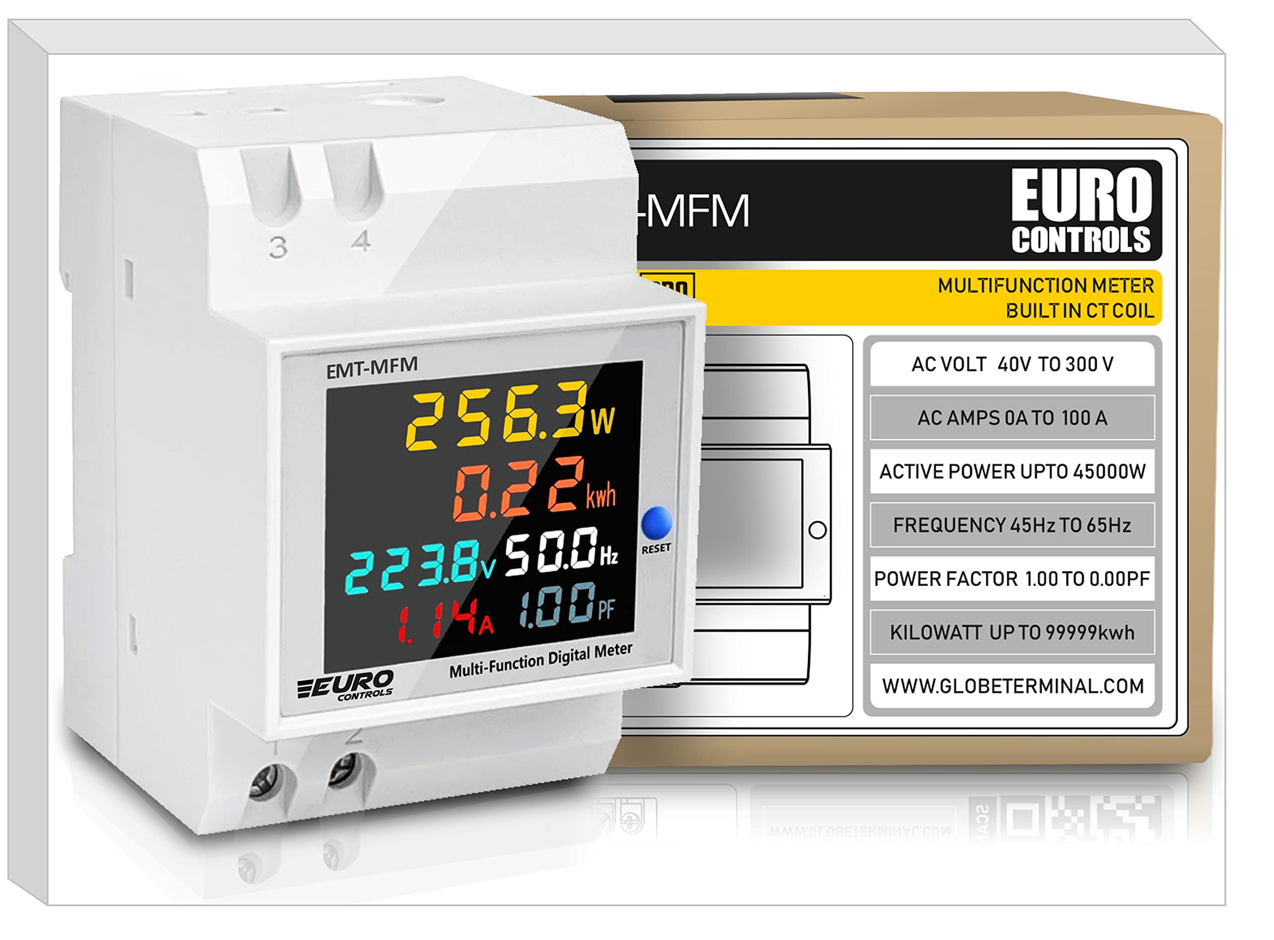 See full amazon price history chart for EuroControls Euro Meter EMT-MFM 6 in 1 AC 40-300V 100A Amp, Frequency, PF, KwH, Watt, Volt meter Digital Electrical reading meter Din rail mountable (Built in CT) EuroControls Euro Meter EMT-MFM 6 in 1 AC 40-300V 100A Amp, Frequency, PF, KwH, Watt, Volt meter Digital Electrical reading meter Din rail mountable (Built in CT) (B0B85CVQ4R) Amazon Price History, Amazon Price Tracker
