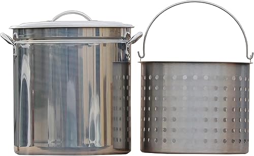Miniatura 3 de King Kooker KK82SR - Olla de acero inoxidable estriada, 82 cuartos de galón