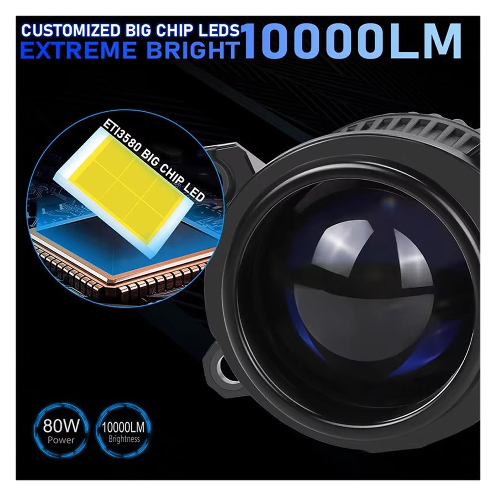 Antiniebla Delanteras Faros Antiniebla Bi-LED 2 Pulgadas Proyector PTF Minilente LED Para Toyota Para Corolla Para Cross Para C-HR Para Camry Para Yaris