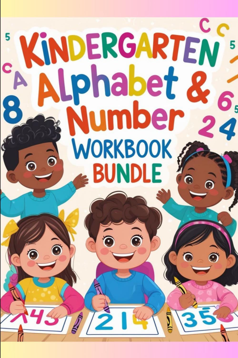 Kindergarten Alphabet & Number Workbook Bundle: alphabets tracing, Numbers tracing, fun learning, engaging, kindergarten, early home schooling