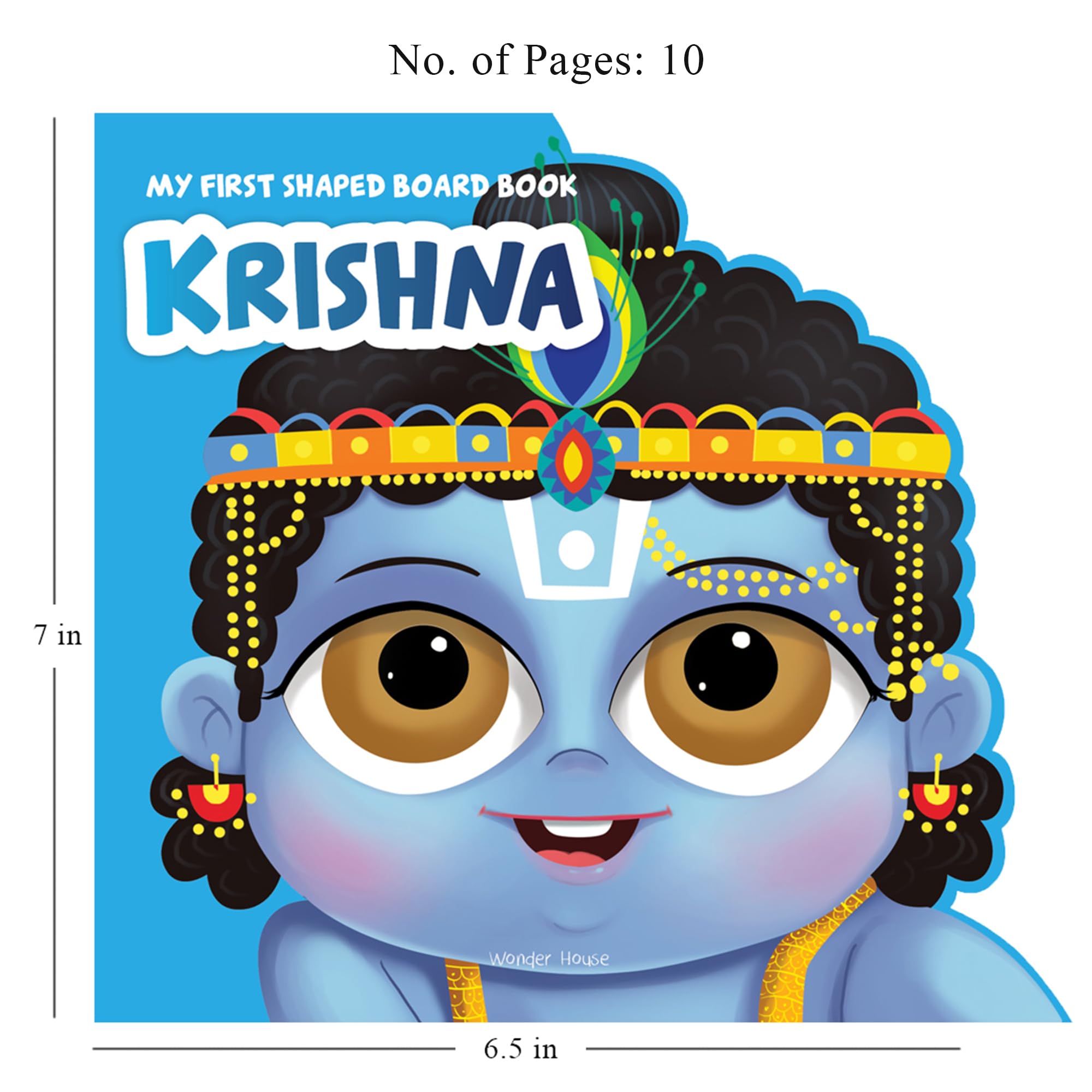 My First Shaped Board Book: Illustrated Lord Krishna Hindu Mythology Picture Book for Kids Age 2+ (Indian Gods and Goddesses) 1