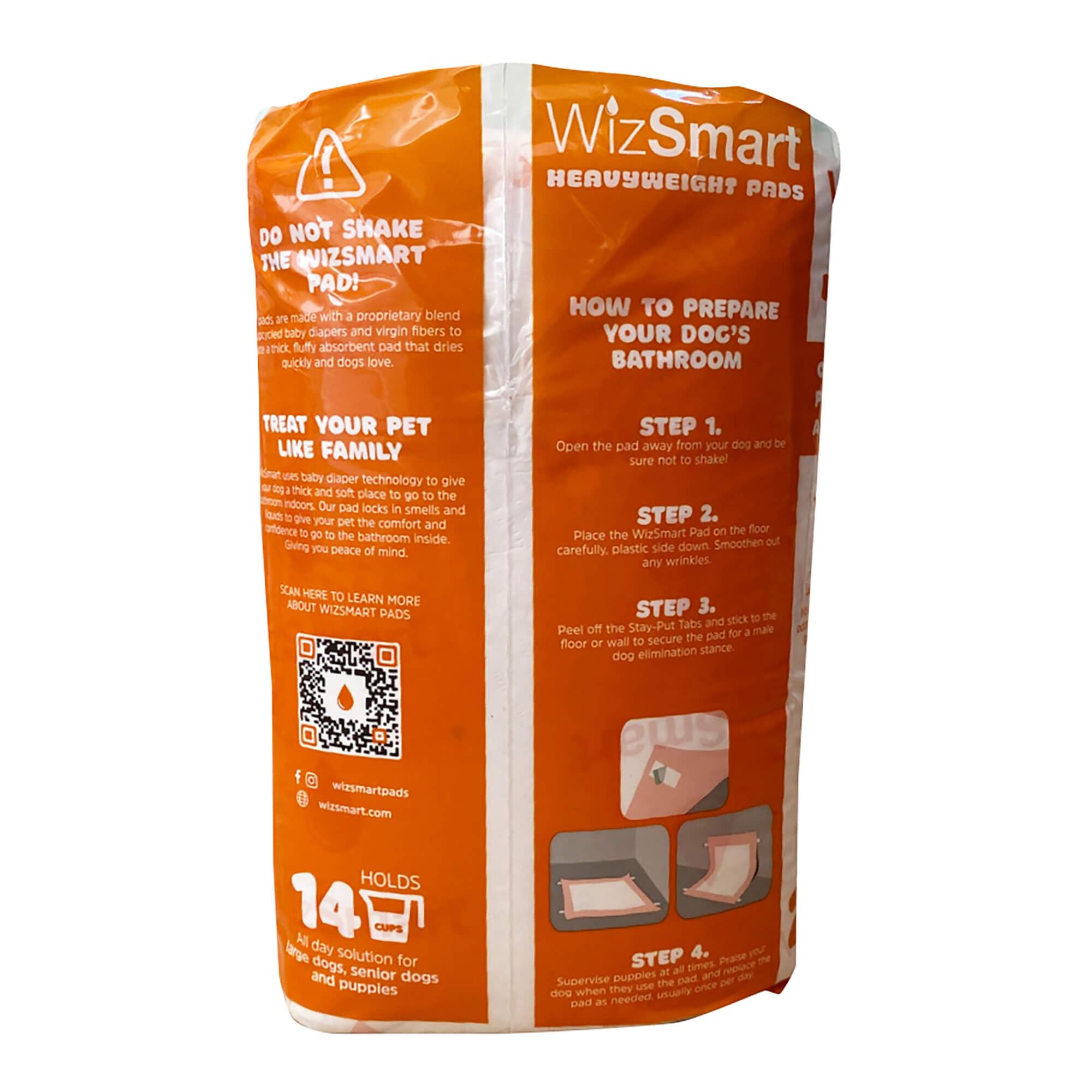 WizSmart All Day Dry - Almohadillas de entrenamiento para perros y cachorros de alta calidad, fabricadas con pañales reciclados sin usar y materiales ecológicos (10 tazas Ultra XL, 24 unidades)
