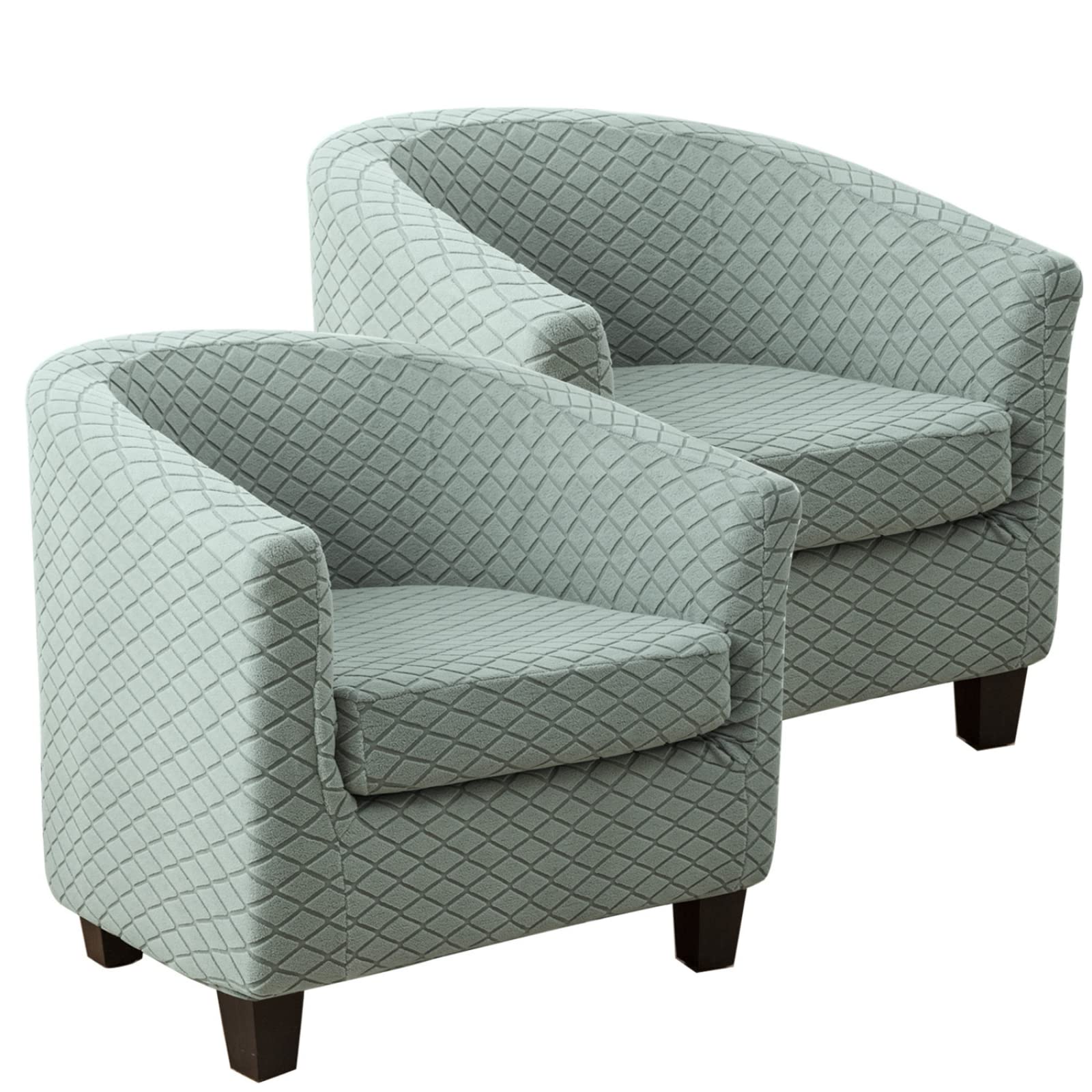 Housse de Fauteuil Velours Club 2 Pièces Housse de Fauteuil Extensible Housse Fauteuil Salon Cabriolet Tub Chair-Vert foncé - Maison Housse de Fauteuil Velours Club 2 Pièces Housse de Fauteuil Extensible Housse Fauteuil Salon Cabriolet Tub Chair-Vert foncé - Maison