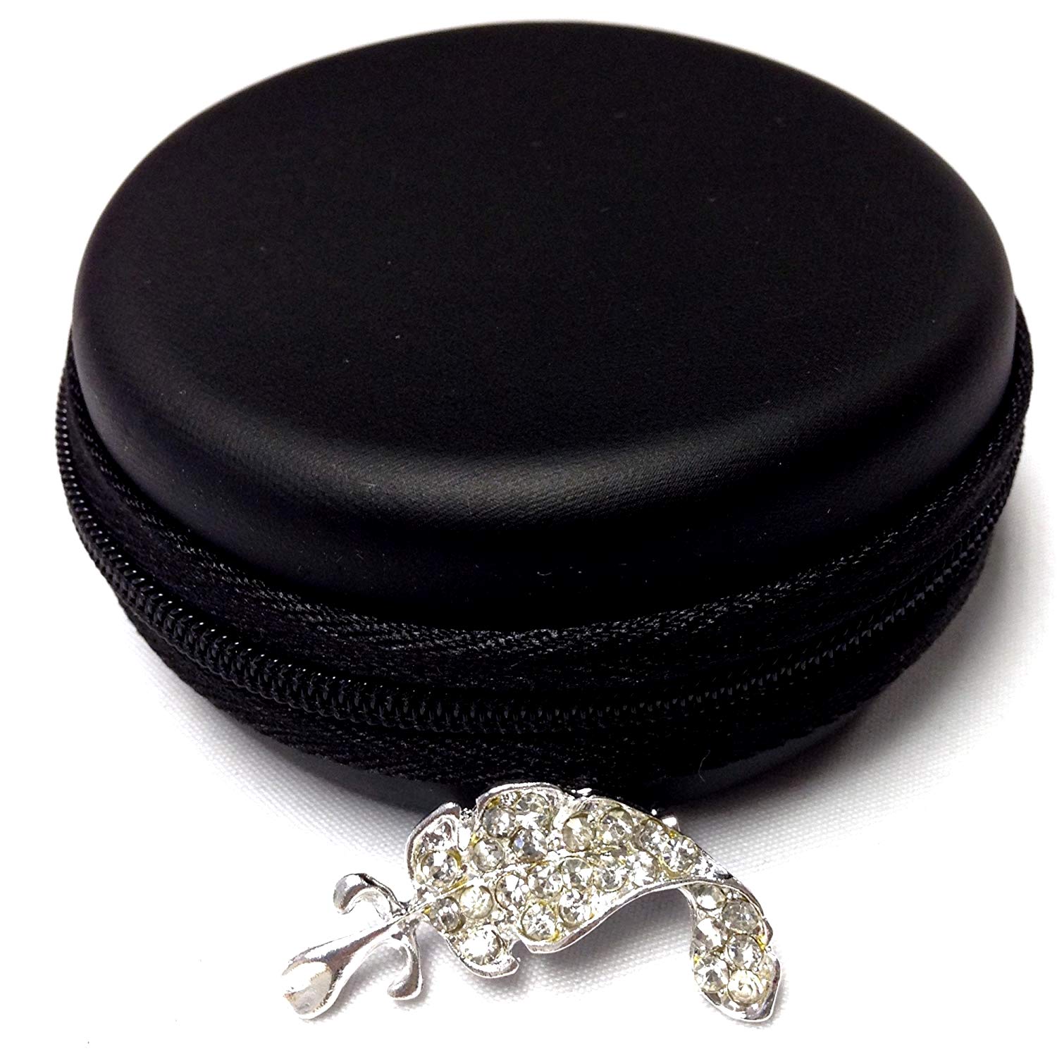 Black Carrying Leather Case Compatible with Jawbone UP Move, UP3, UP24, UP2, UP Band Wireless Activity Bracelet Sport Wristband Bag Holder Pouch Hold Box Pocket Size Protection