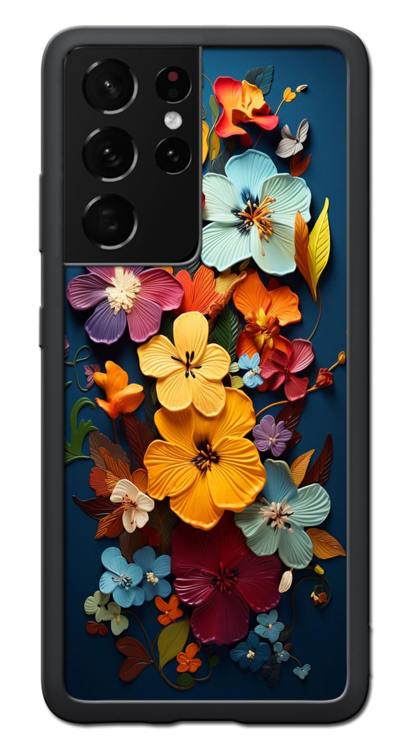 Jeuloth for Samsung Galaxy S21 Ultra Case - Colourful Floral Designed Phone Cases - TPU Phone Cases - Drop Protection