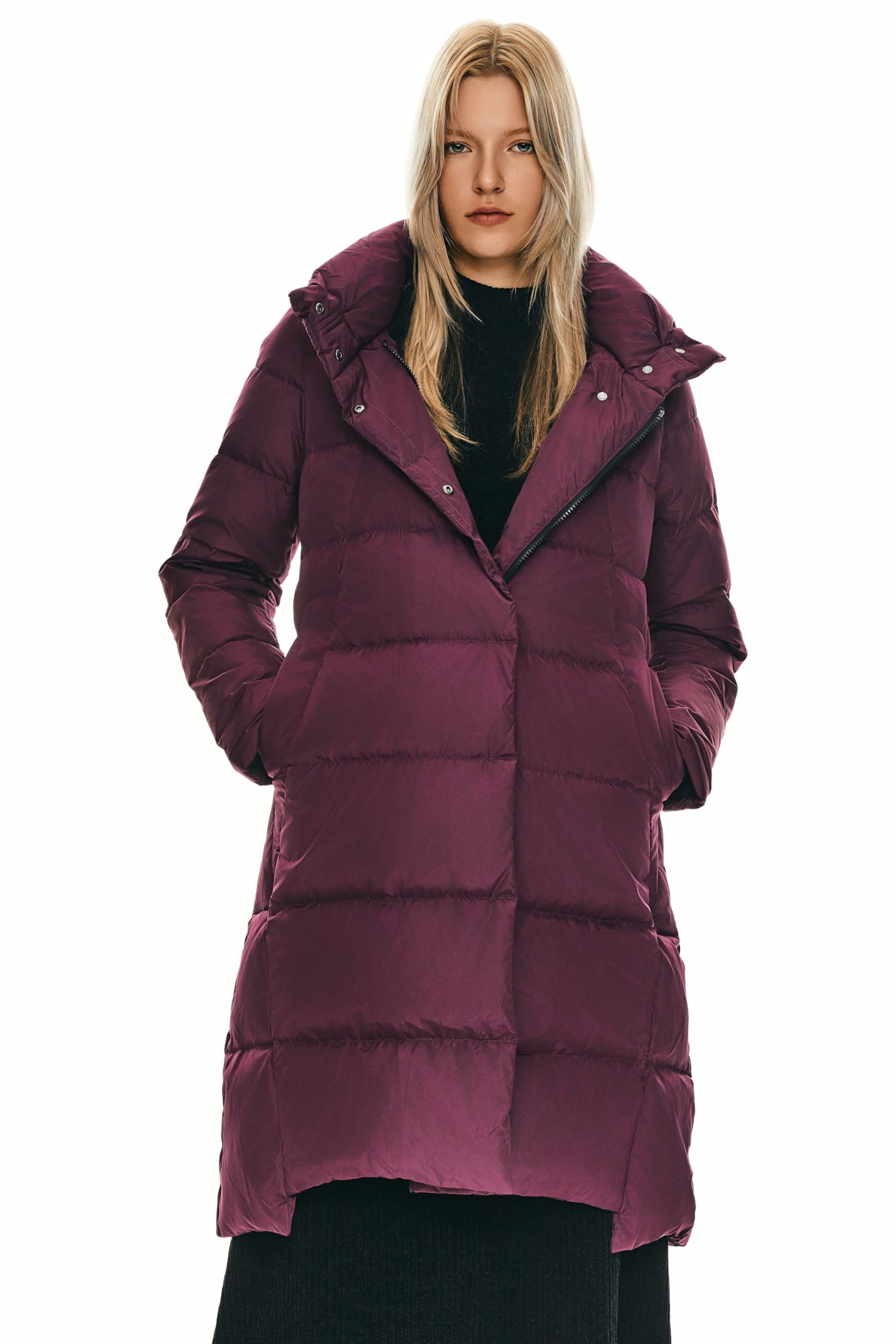 Orolay Women's Hooded Down Jacket Long Winter Coat