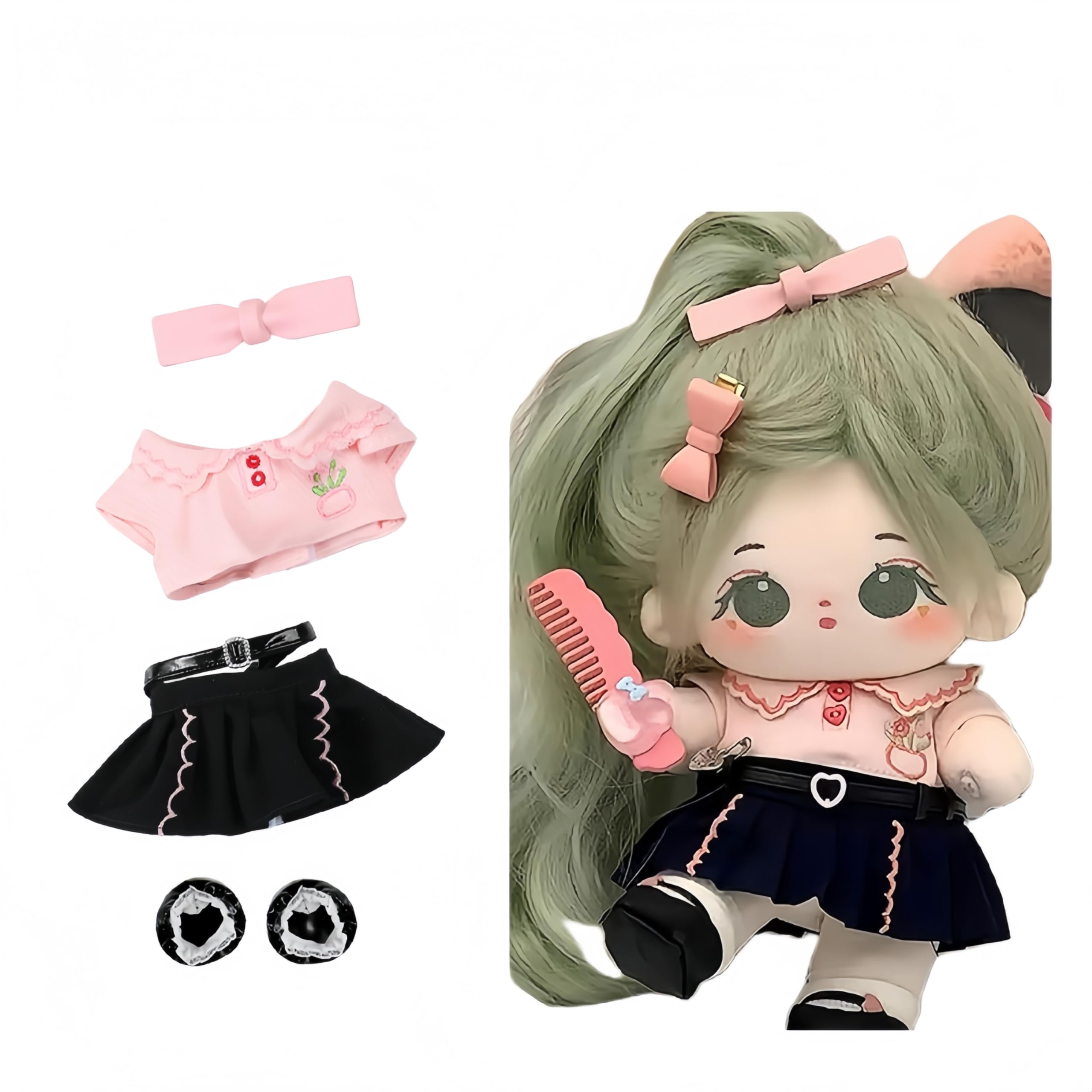 Set di vestiti per bambola di peluche da 20 cm da 8 pollici Carini vestiti per bambola in cotone Molti stili Bambole di peluche morbide imbottite da vestire (Y)