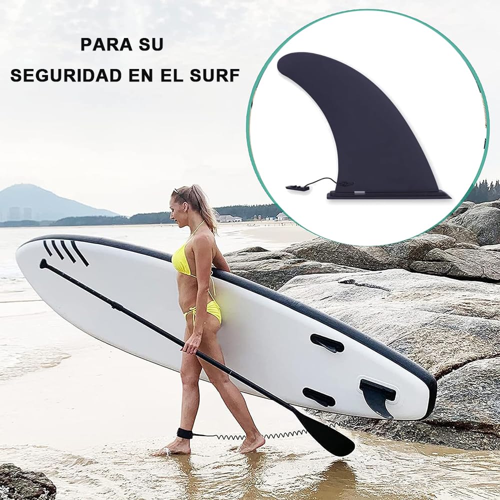 Voarge Aleta Universal de Tabla de Surf - Nylon Seguro Reforzado Quillas para Paddle Surf, Canoa y Accesorios Sup
