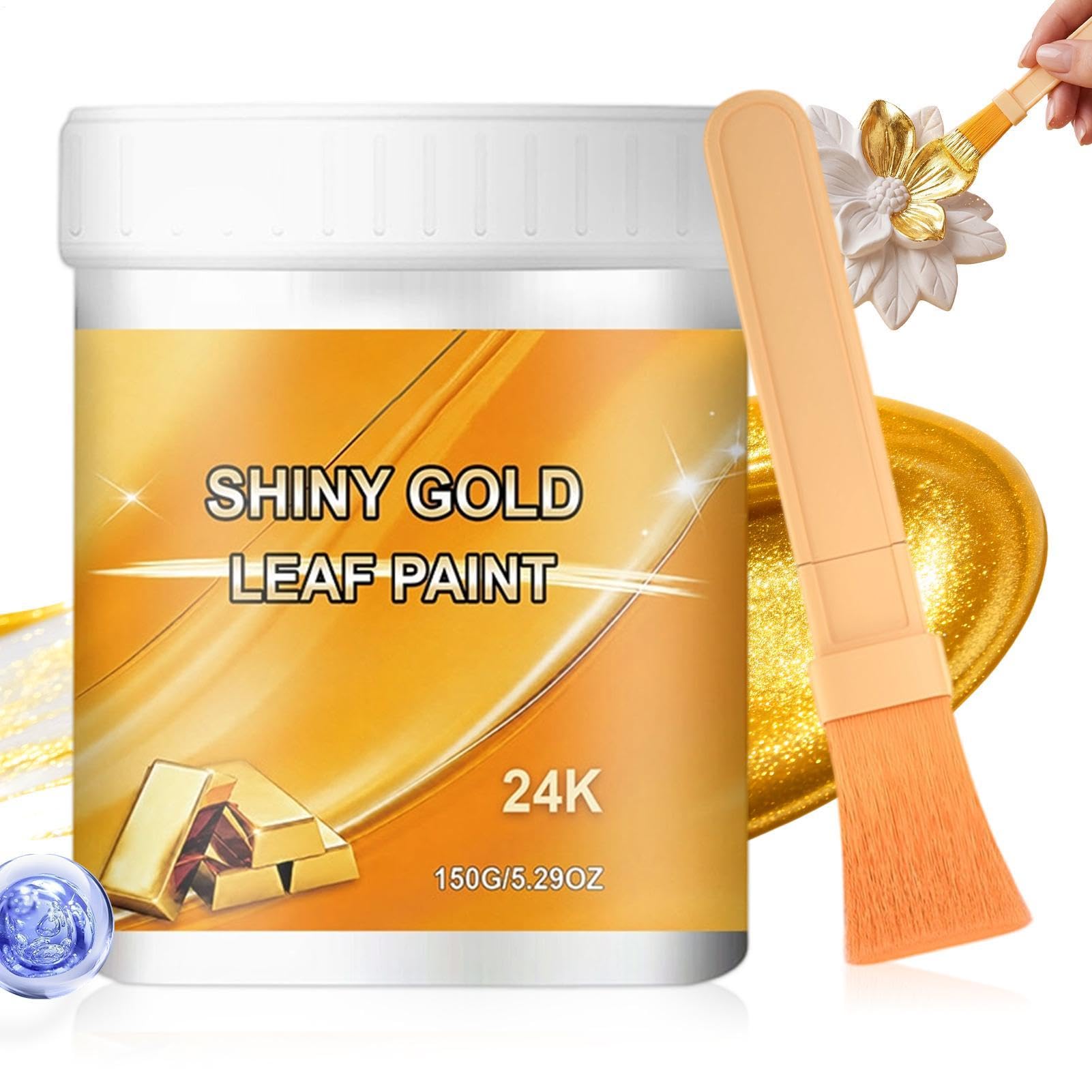 Pintura pan de oro de 24K para marcos y adornos con acabado brillante