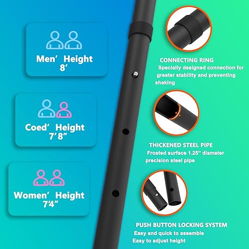 Miniatura 4 de Juego de red de voleibol portátil, juego de redes profesionales de voleibol para patio trasero y playa, red de voleibol al aire libre con postes de