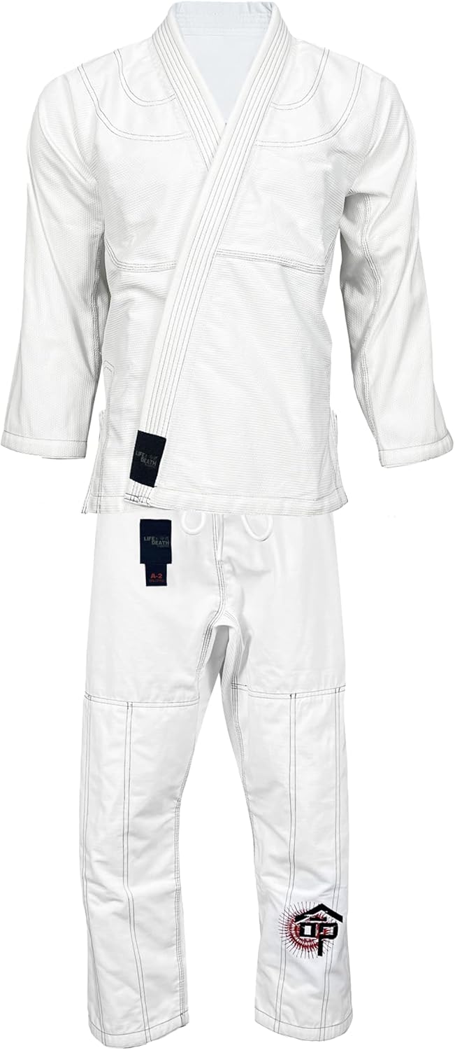BJJ Gi For Men & Women Brazilian Jiu Jitsu Gi Preshrunk BJJ Uniform for Martial Arts Training - Size A0 - A5