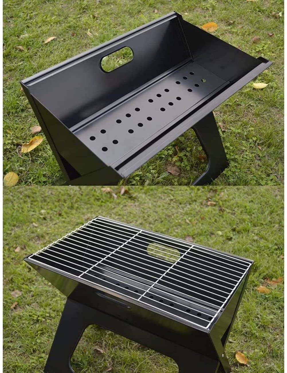 Amazon | bbq コンロ ポータブル折りたたみ式大型ステンレススチール