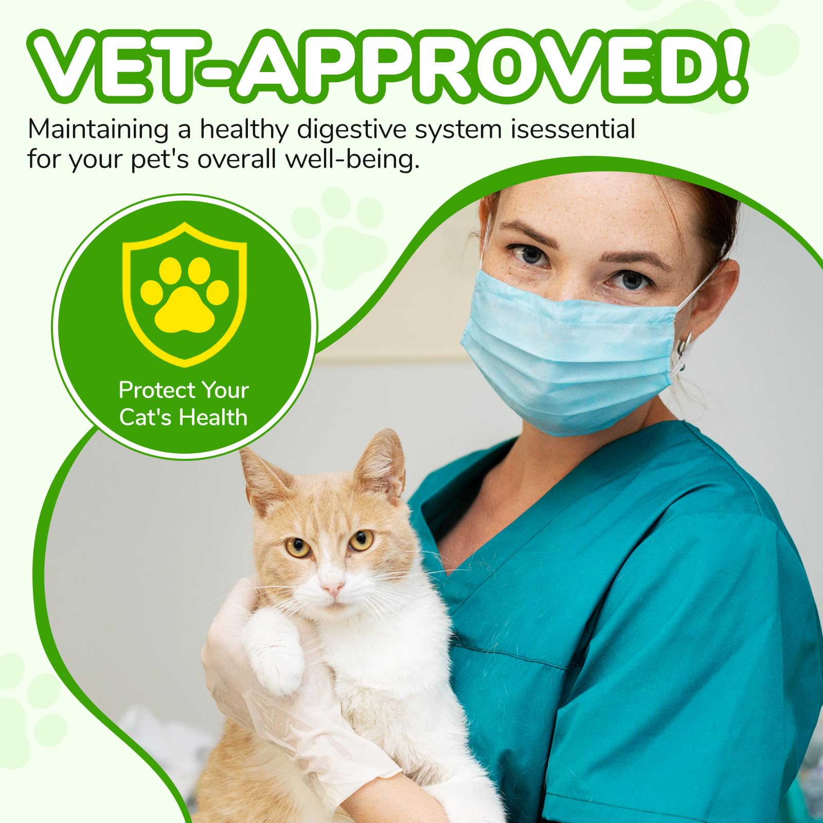 Alivio del Estreñimiento para Gatos, 60ml Tratamiento del estreñimiento para Gatos, laxante para Gatos con 6 Suplementos probióticos, promueve la Salud intestinal del
