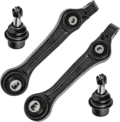 Detroit Axle - Kit de brazos de control frontal RWD para Chrysler 300 Dodge Challenger Charger Magnum, 2 brazos de control superiores 2 rótulas