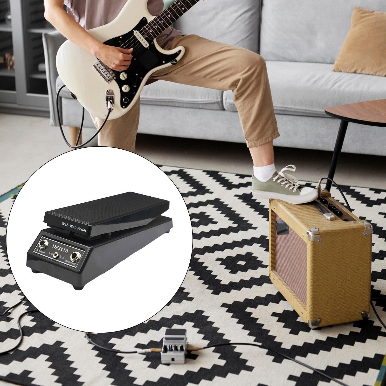 Amagogo Gitarrenpedal, rutschfest, tragbar, Effektpedal für Anfänger, Bühnenauftritte, Wah-sound