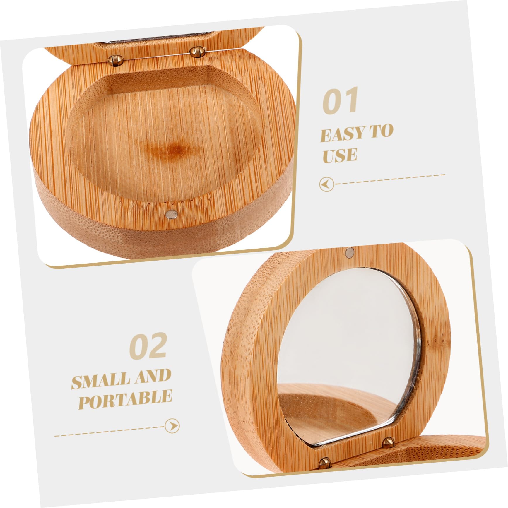 5 Specchietti Cosmetici In Bambù Piccoli Specchietti Per Il Trucco Specchietti Da Viaggio Per Il Trucco Specchietti Da Viaggio Compatti Piccoli Specchietti Portatili