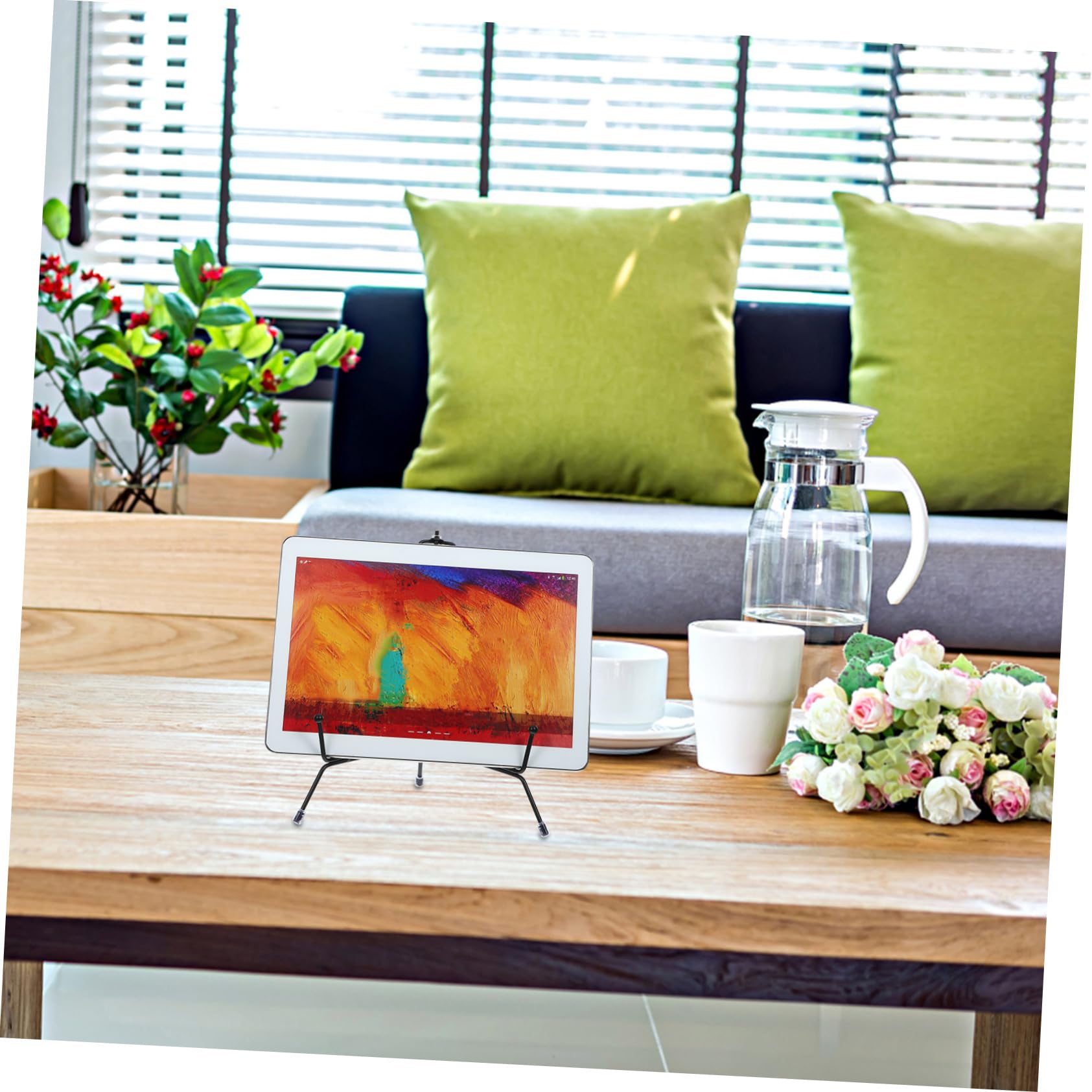 Mikikit Separador de Platos Negro de Hierro Plegable, Soporte para Platos Decorativos y Libros, Adecuado para Banquetes y Exhibiciones, Pack de 9 Unidades