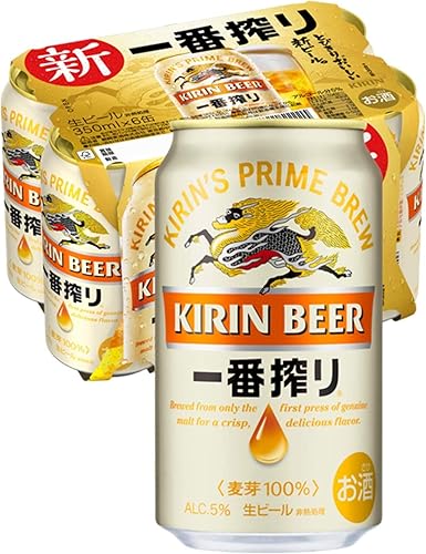 Amazon Co Jp ビール キリン 一番搾り生ビール 350ml 6本 食品 飲料 お酒
