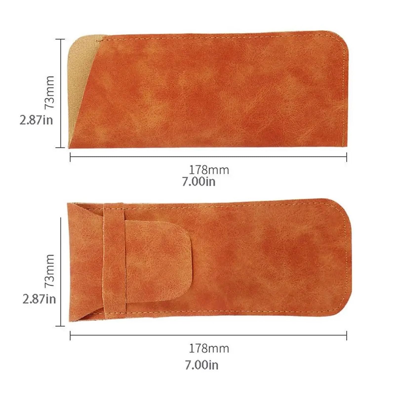 Sonnenbrillen etui Elegante Rechteckige Brillentasche Aus Bezogenem PU-Leder Mit Samtfutter Tragbarer Weicher Brillenhalter For Sonnenbrillen Und Schmuck für Stilvoll Tragbar