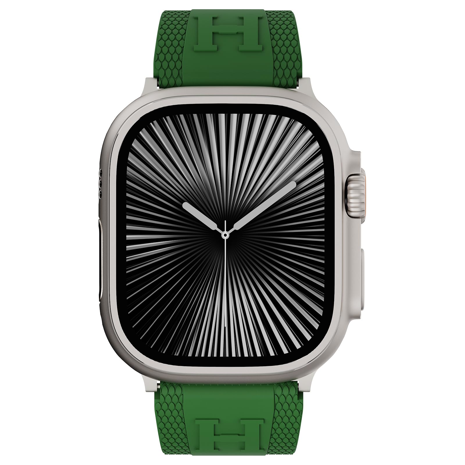 Bracelet sport en silicone compatible avec Apple Watch, bracelet de luxe à