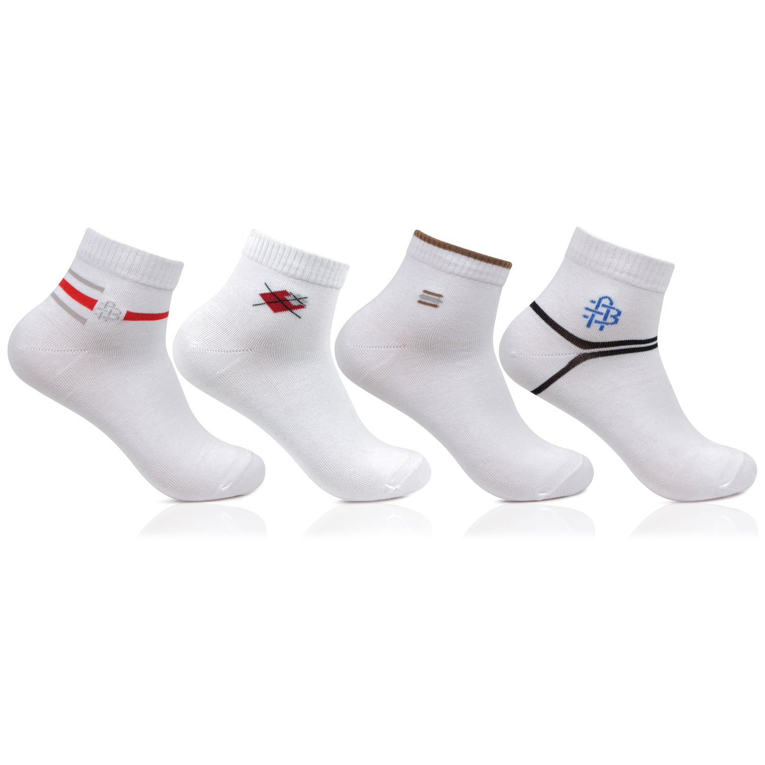bonjour Men White Color Ankle length Socks - PO4-picture-49