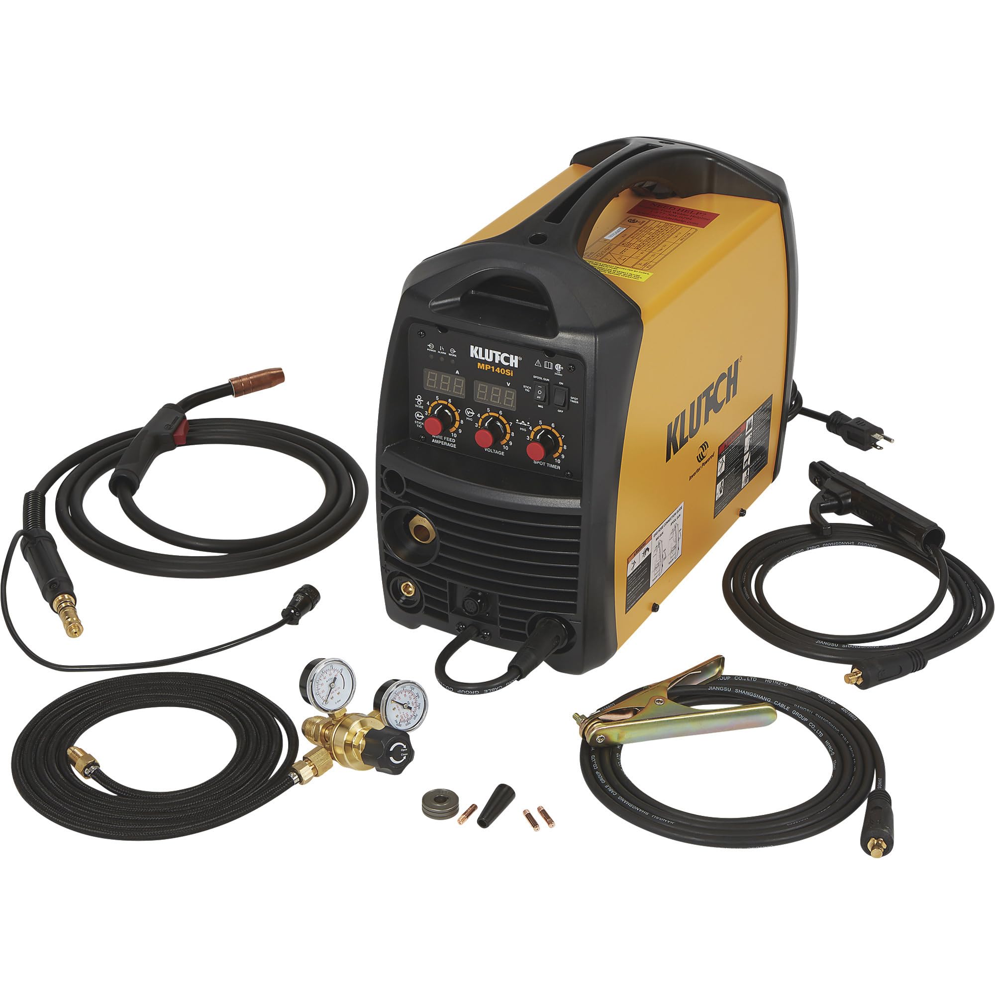 Klutch MIG Welder with Multi Processes - Inverter, MIG, Flux-Cored, Arc and TIG, 120V, 30-90 Amp Output, Model Number MP140Si