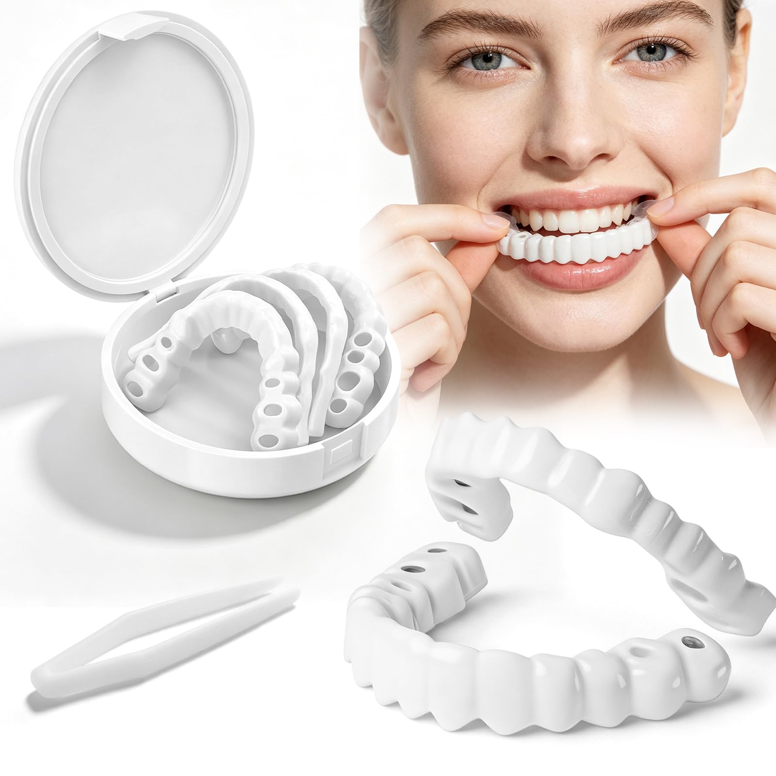 Photo 1 of Ceonam Adjustable Snap-On Veneers Dentures Set