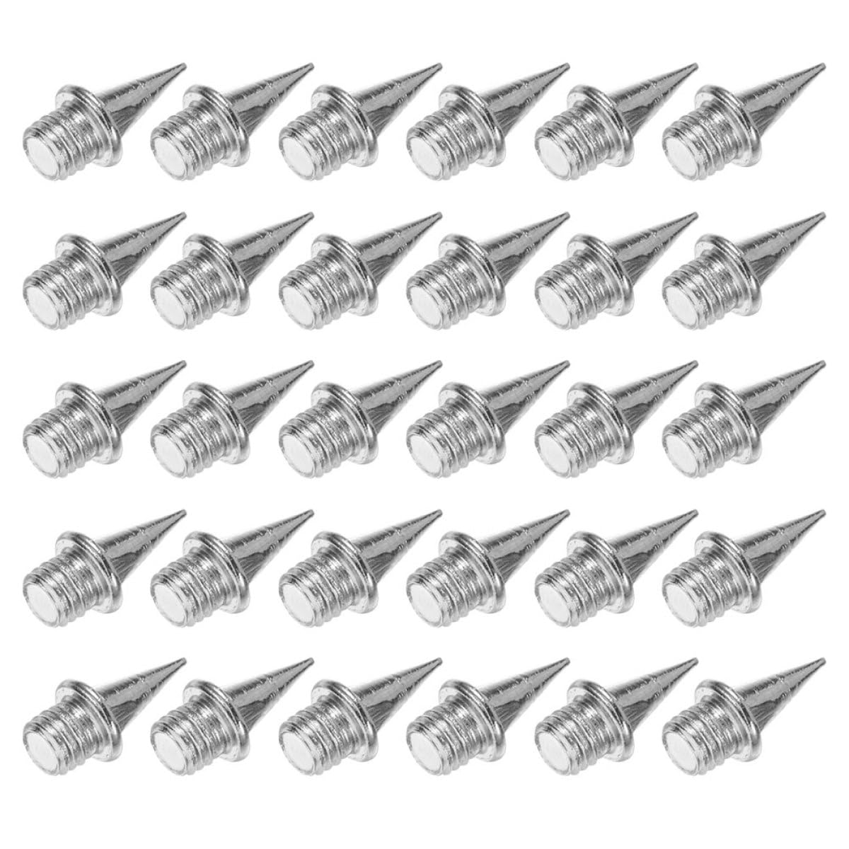 Milisten Clavos de Acero para Zapatillas Clavos Atletismo de 9,5mm, 30 Piezas, Alta Tracción y Compatibilidad Versátil para Pista Sintética y Salto