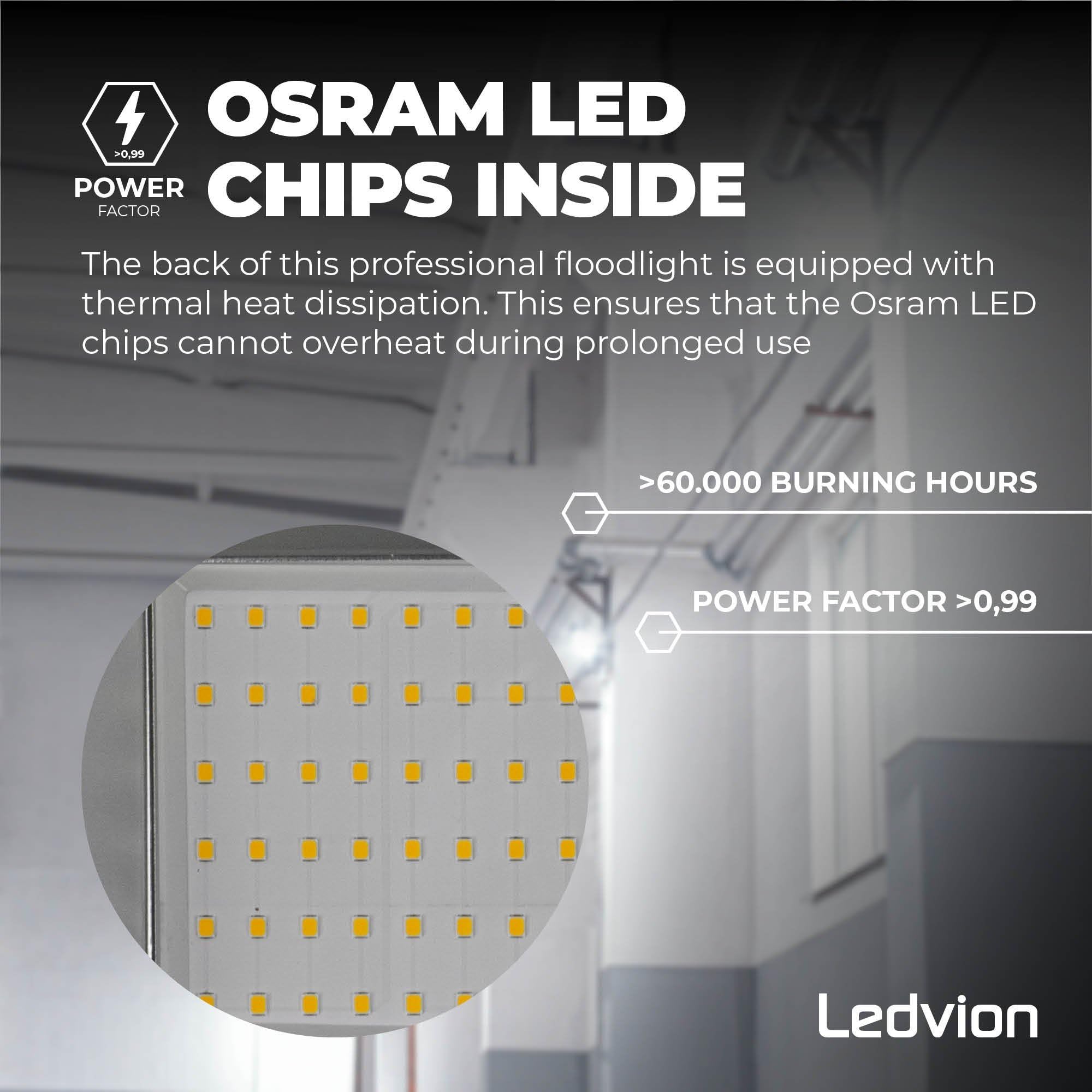 Ledvion Proiettore LED 100W impermeabile IP65 6500K 12000lm