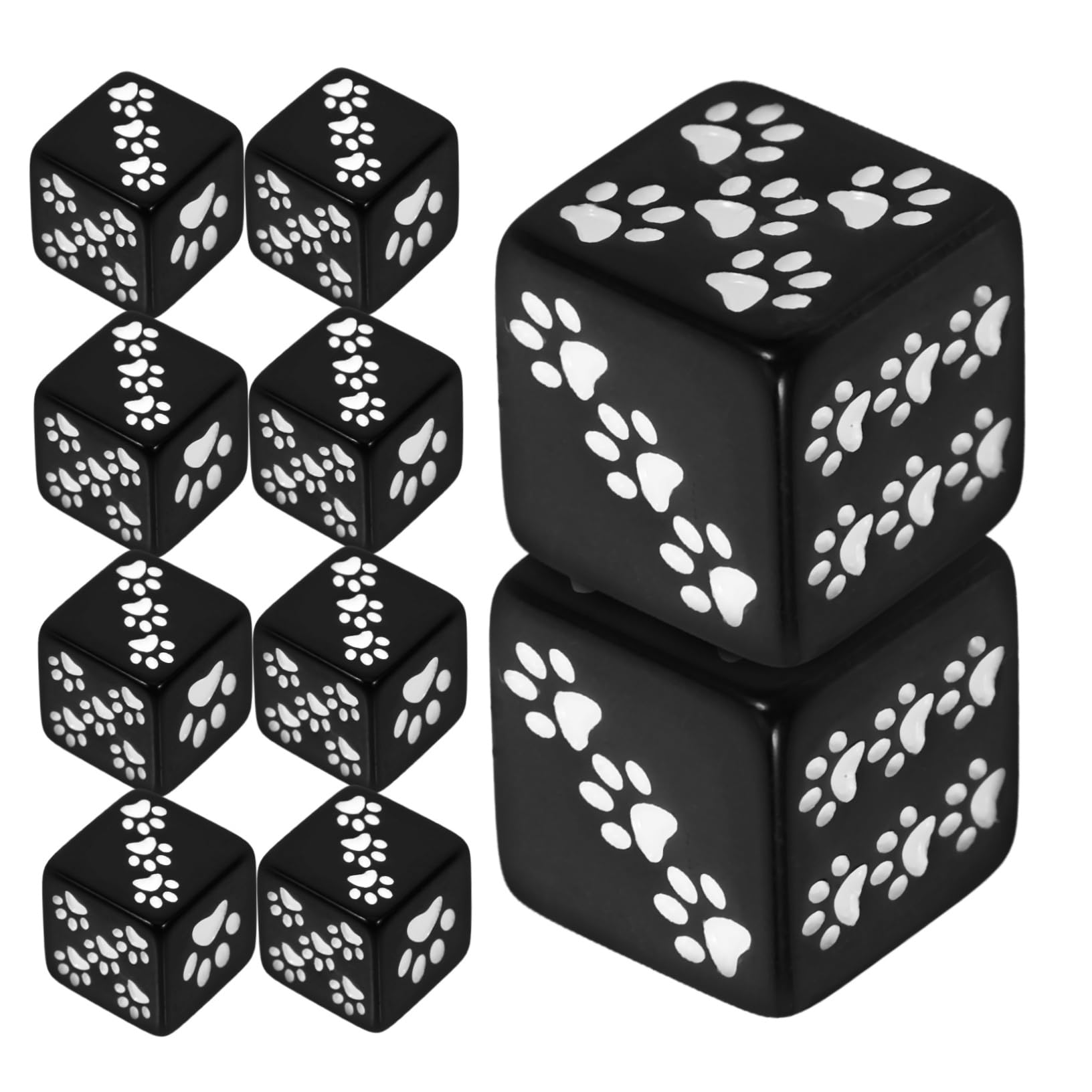 BESTonZON 50pezzi Dadi Da Gioco Con Motivo Orso Paw Dadi Piccoli Sided Per Giochi Da Tavolo Feste e Insegnamento Facili Trasportare e Utilizzare
