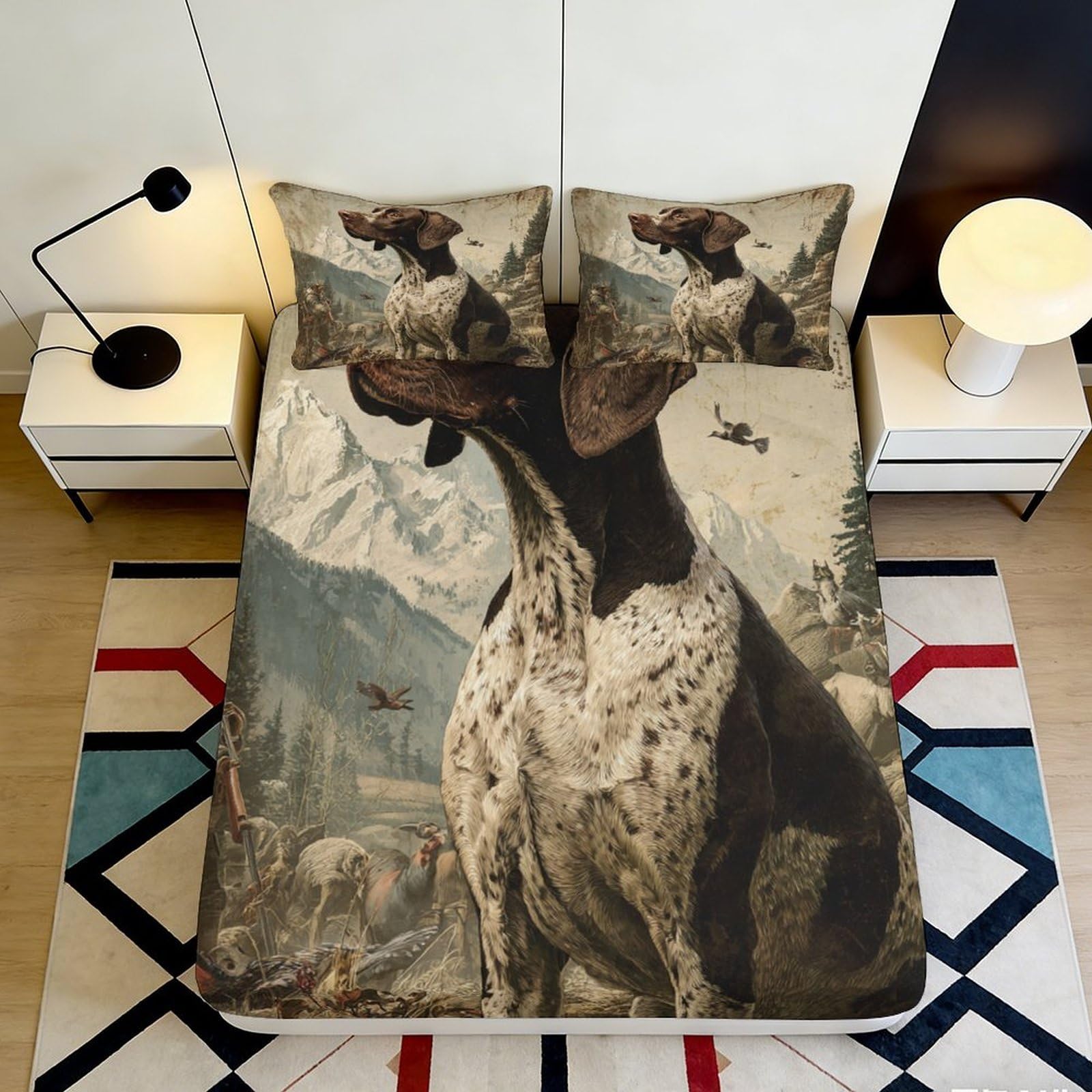 3D Printed Dinosaur Scene Fitted Sheet Microfiber Soft Matte Jurassic Bed Cover for Bedroom Dorm Mattress Decor 90x200x25cm