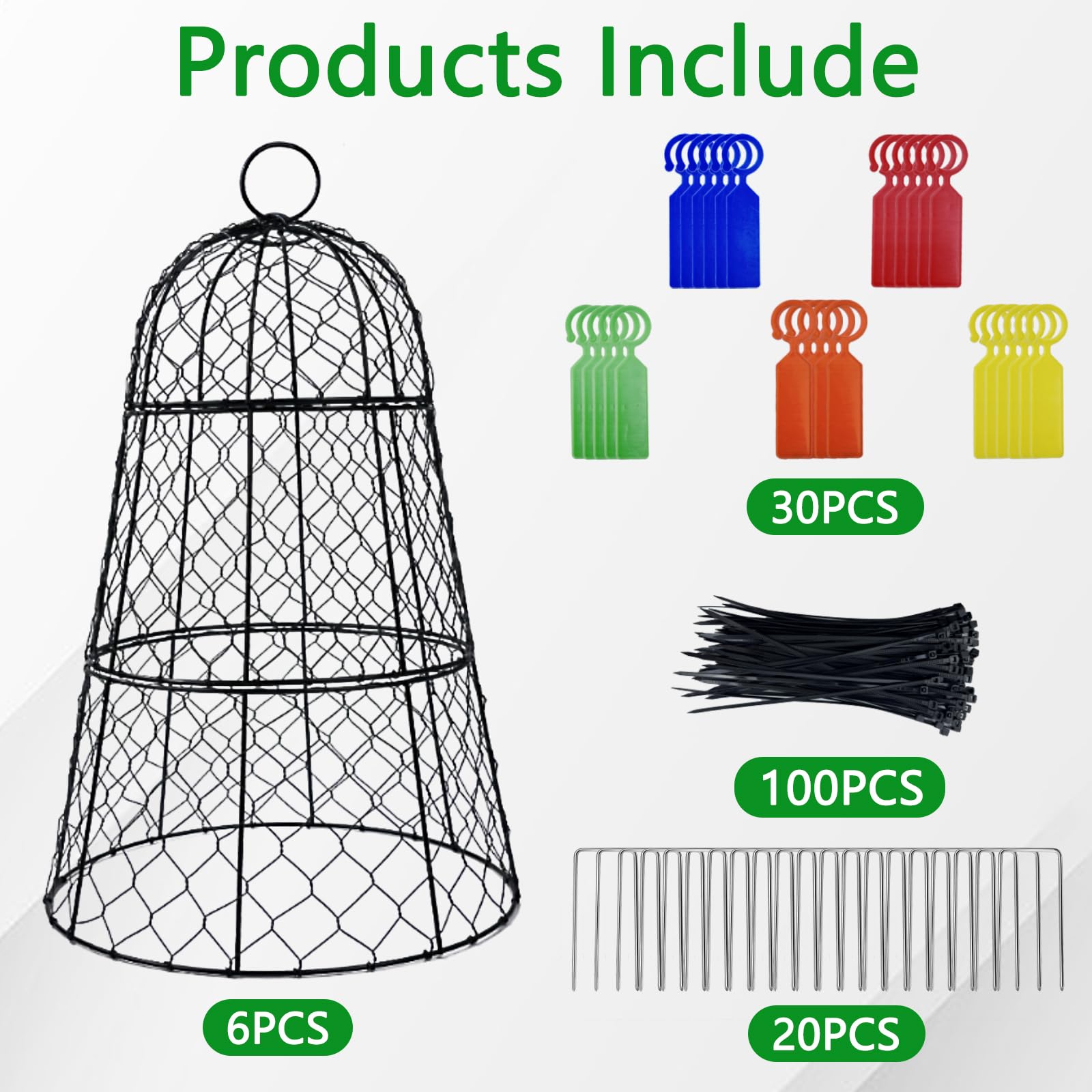 Lot de 6 cloches de jardin pour plantes 45 x 29 x 29 cm