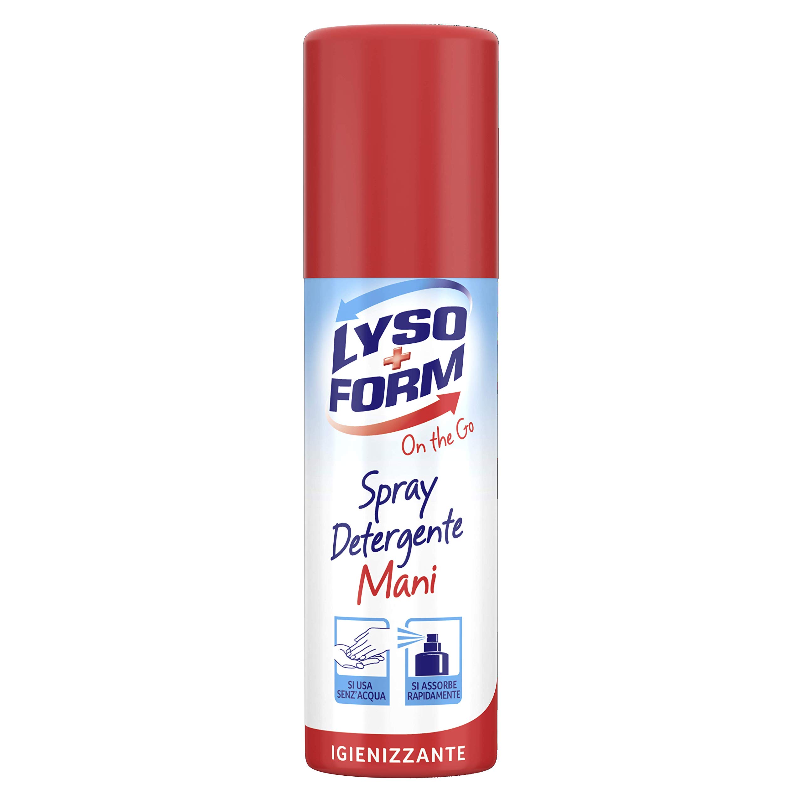 Lysoform On the Go - Spray limpiador de manos desinfectante, paquete ahorro de 12 unidades