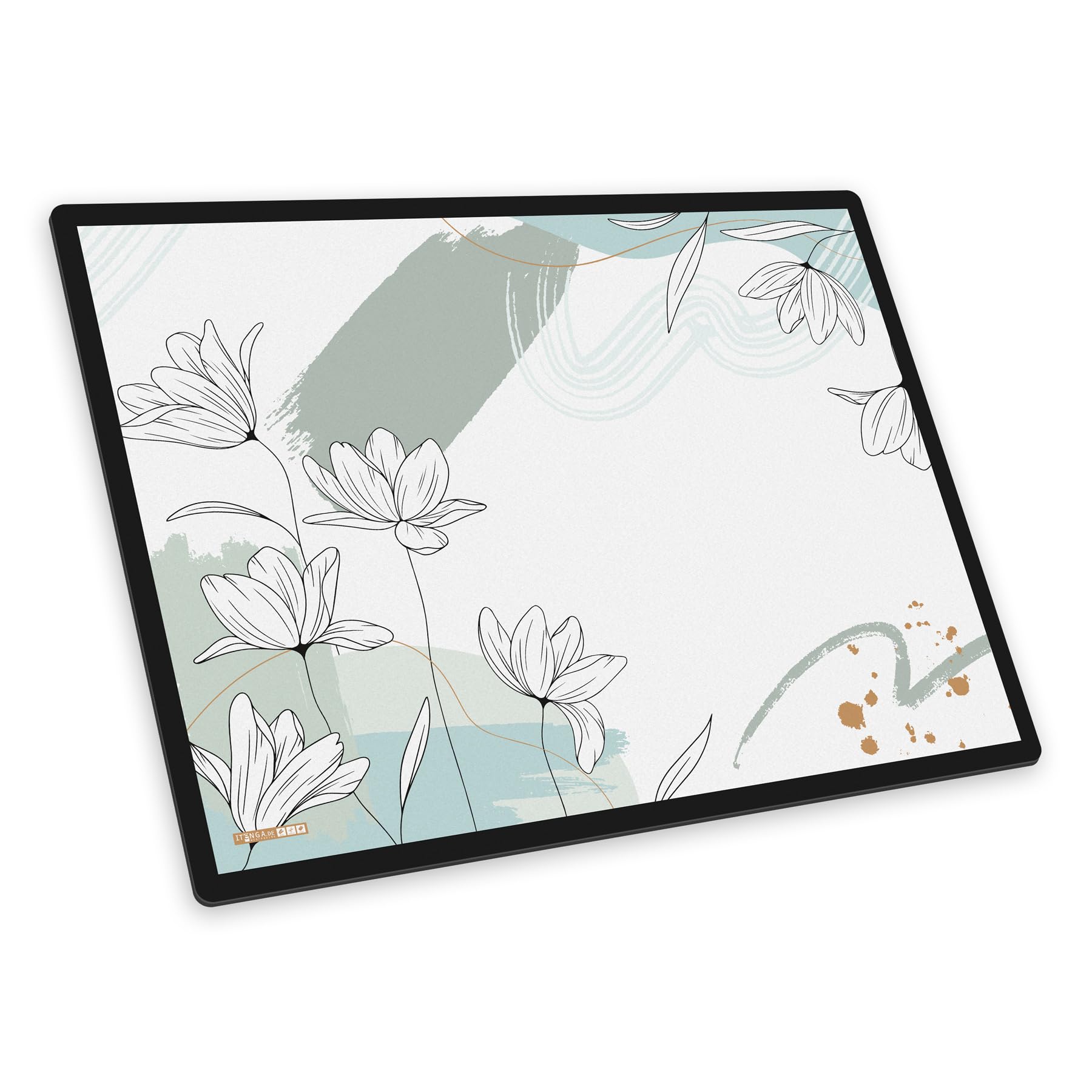 itenga Schreibtischunterlage Blumenmuster Mint Produkt Description
