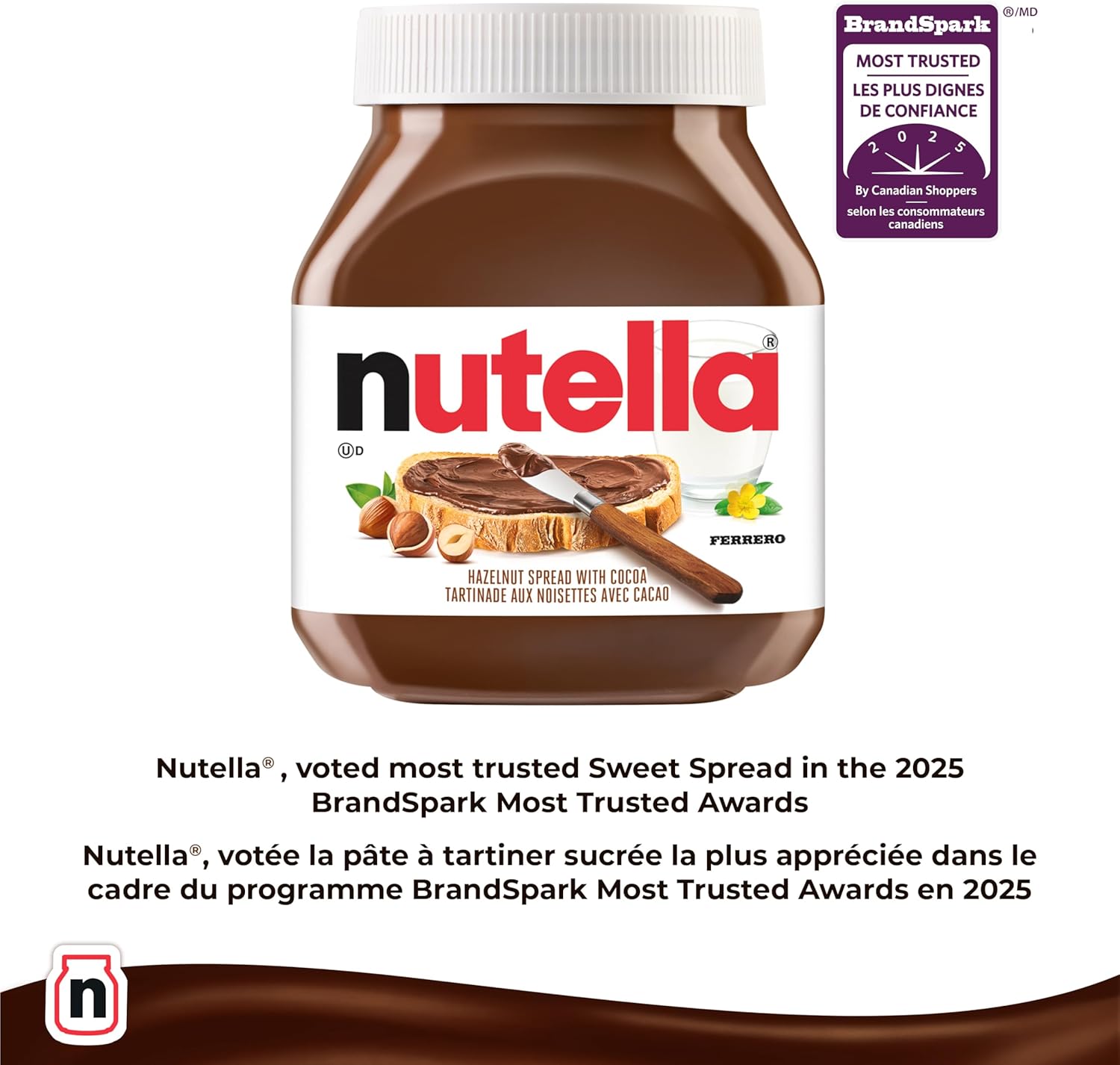 NUTELLA Hazelnut Spread with Cocoa for Breakfast; Bulk 1 Kilogram Jar - Image 7