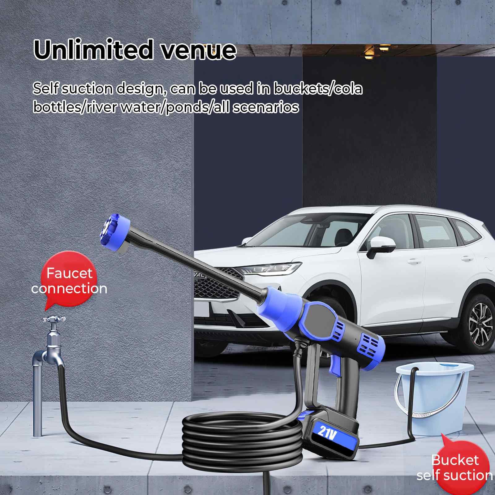 Idropulitrice Senza Fili 200 Bar - Pulitore Alta Pressione Portatile Per Auto E Giardino - Foto 12