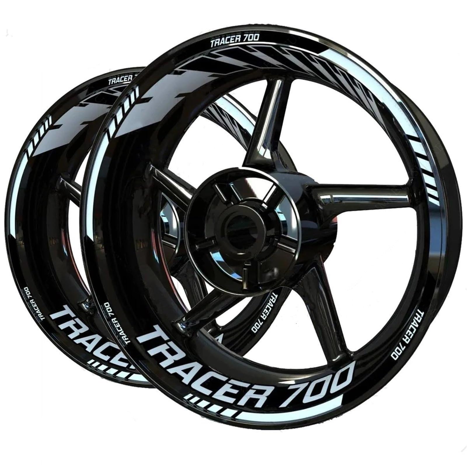 Motorrad-Radnabenaufkleber Reflektierender Felgenaufkleber Für Motorradräder Für Yamaha Tracer 700, Radnabenaufkleber, Felgenaufkleber Felgenrandaufkleber(Farbe1)